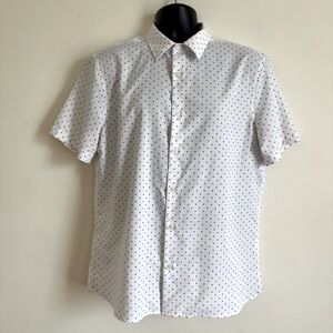 Perry Ellis Men's Arrow Print Short Sleeve Button-Down Shirt s L